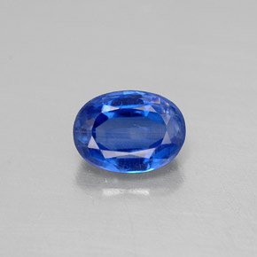 Cianita azul natural de 0,64 ct, corte óvalo, VS-SI