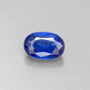 Cianita azul natural de 0,67 ct, corte óvalo, VS-SI