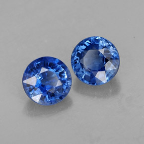 Gemas de cianita azul natural de  ct, corte redondo, VS-SI