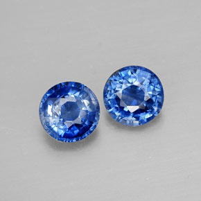 Gemas de cianita azul natural de  ct, corte redondo, VS-SI