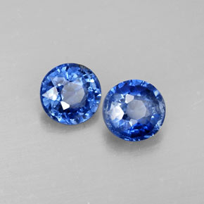 Gemas de cianita azul natural de  ct, corte redondo, VS-SI