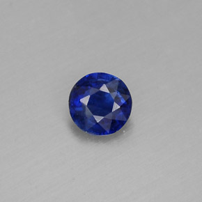 Cianita azul natural de 0,42 ct, corte redondo, VS-SI