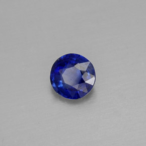 Cianita azul natural de 0,42 ct, corte redondo, VS-SI