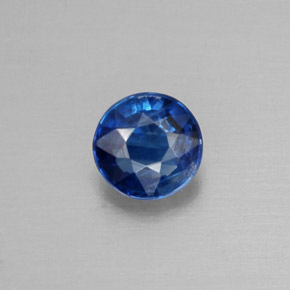 Cianita azul natural de 0,46 ct, corte redondo, VS-SI
