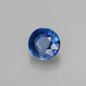 Cianita azul natural de 0,46 ct, corte redondo, VS-SI