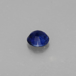 Cianita azul natural de 0,45 ct, corte redondo, VS