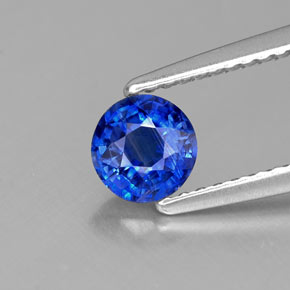 Cianita azul natural de 0,67 ct, corte redondo, VS-SI