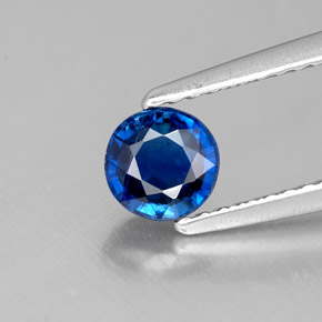 Cianita Azul natural de 0.66 ct, Corte Redondo, VS-SI