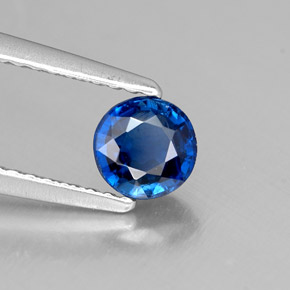 Cianita Azul natural de 0.66 ct, Corte Redondo, VS-SI