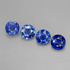 Gemas de cianita azul natural de  ct, corte redondo, VS-SI