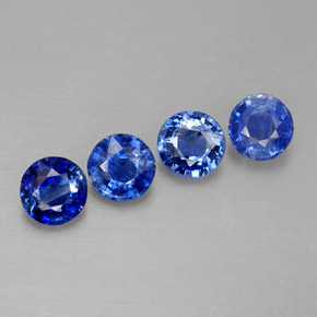 Gemas de cianita azul natural de  ct, corte redondo, VS-SI