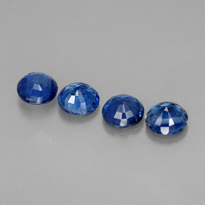 Gemas de cianita azul natural de  ct, corte redondo, VS-SI