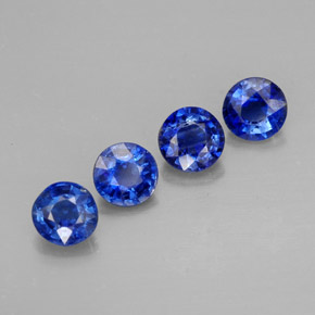 Gemas de cianita azul natural de  ct, corte redondo, VS-SI