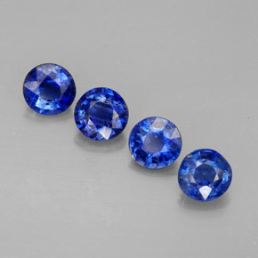 Gemas de cianita azul natural de  ct, corte redondo, VS-SI