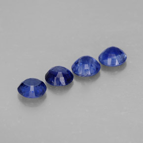 Gemas de cianita azul natural de  ct, corte redondo, VS-SI