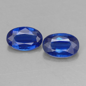 Gemas de cianita azul natural de  ct, corte óvalo, VS