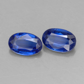 Gemas de cianita azul natural de  ct, corte óvalo, VS