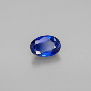Cianita azul natural de 0,68 ct, corte óvalo, VS