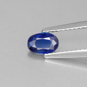 Cianita azul natural de 0,58 ct, corte óvalo, VS
