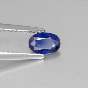 Cianita azul natural de 0,58 ct, corte óvalo, VS