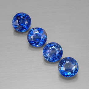 Gemas de cianita azul natural de  ct, corte redondo, SI