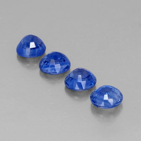Gemas de cianita azul natural de  ct, corte redondo, SI