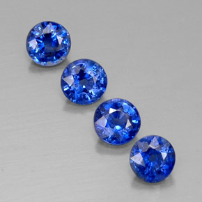 Gemas de cianita azul natural de  ct, corte redondo, SI