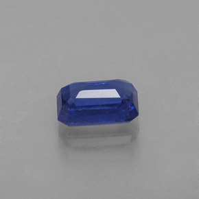 Cianita azul natural de 0,82 ct, corte esmeralda, VS-SI