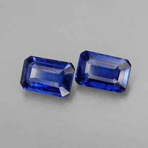 Gemas de cianita azul natural de  ct, corte esmeralda, VS-SI