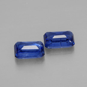 Gemas de cianita azul natural de  ct, corte esmeralda, VS-SI