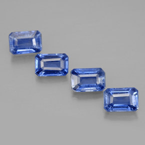 Gemas de cianita azul natural de  ct, corte esmeralda, VS-SI