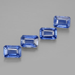 Gemas de cianita azul natural de  ct, corte esmeralda, VS-SI