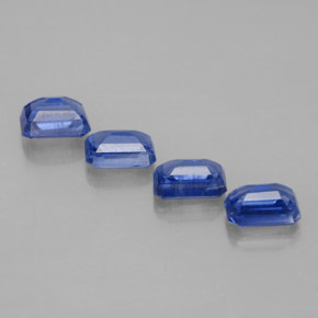 Gemas de cianita azul natural de  ct, corte esmeralda, VS-SI