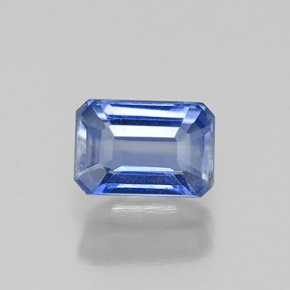 Cianita Azul natural de 0.87 ct, corte esmeralda, VS-SI