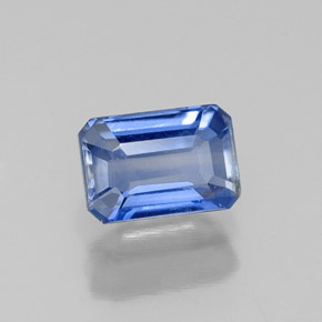 Cianita Azul natural de 0.87 ct, corte esmeralda, VS-SI