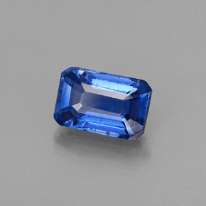 Cianita Azul natural de 0.80 ct, corte esmeralda, VS