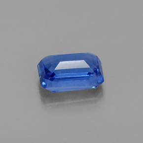Cianita Azul natural de 0.80 ct, corte esmeralda, VS