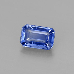 Cianita Azul natural de 0.83 ct, corte esmeralda, VS-SI
