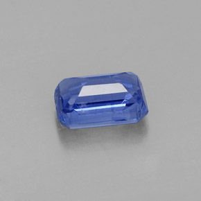 Cianita Azul natural de 0.83 ct, corte esmeralda, VS-SI