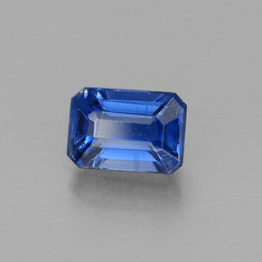 Cianita azul natural de 1,01 ct, corte esmeralda, VS