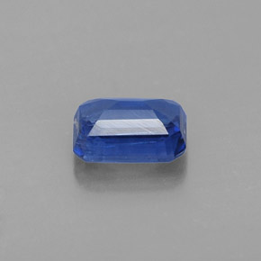 Cianita azul natural de 0,77 ct, corte esmeralda, VS