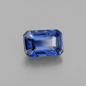 Cianita azul natural de 0,88 ct, corte esmeralda, VS-SI