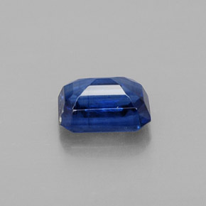 Cianita azul natural de 0,88 ct, corte esmeralda, VS-SI