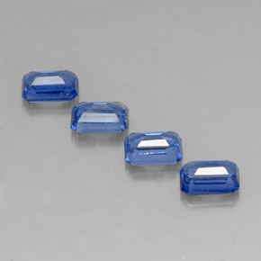 Gemas de cianita azul natural de  ct, corte esmeralda, VS-SI