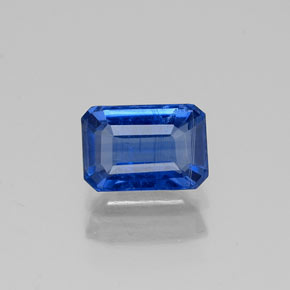 Cianita Azul natural de 0.83 ct, corte esmeralda, VS-SI