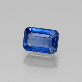 Cianita Azul natural de 0.83 ct, corte esmeralda, VS-SI