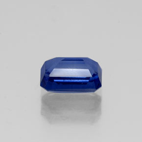 Cianita azul natural de 0,86 ct, corte esmeralda, VS-SI