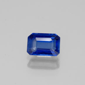 Cianita azul natural de 0,72 ct, corte esmeralda, VS-SI