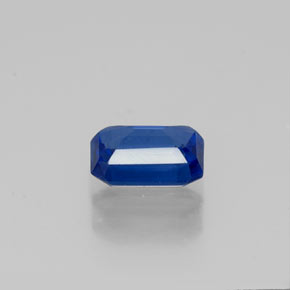 Cianita azul natural de 0,72 ct, corte esmeralda, VS-SI
