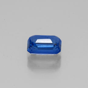 Cianita azul natural de 0,75 ct, corte esmeralda, VS-SI
